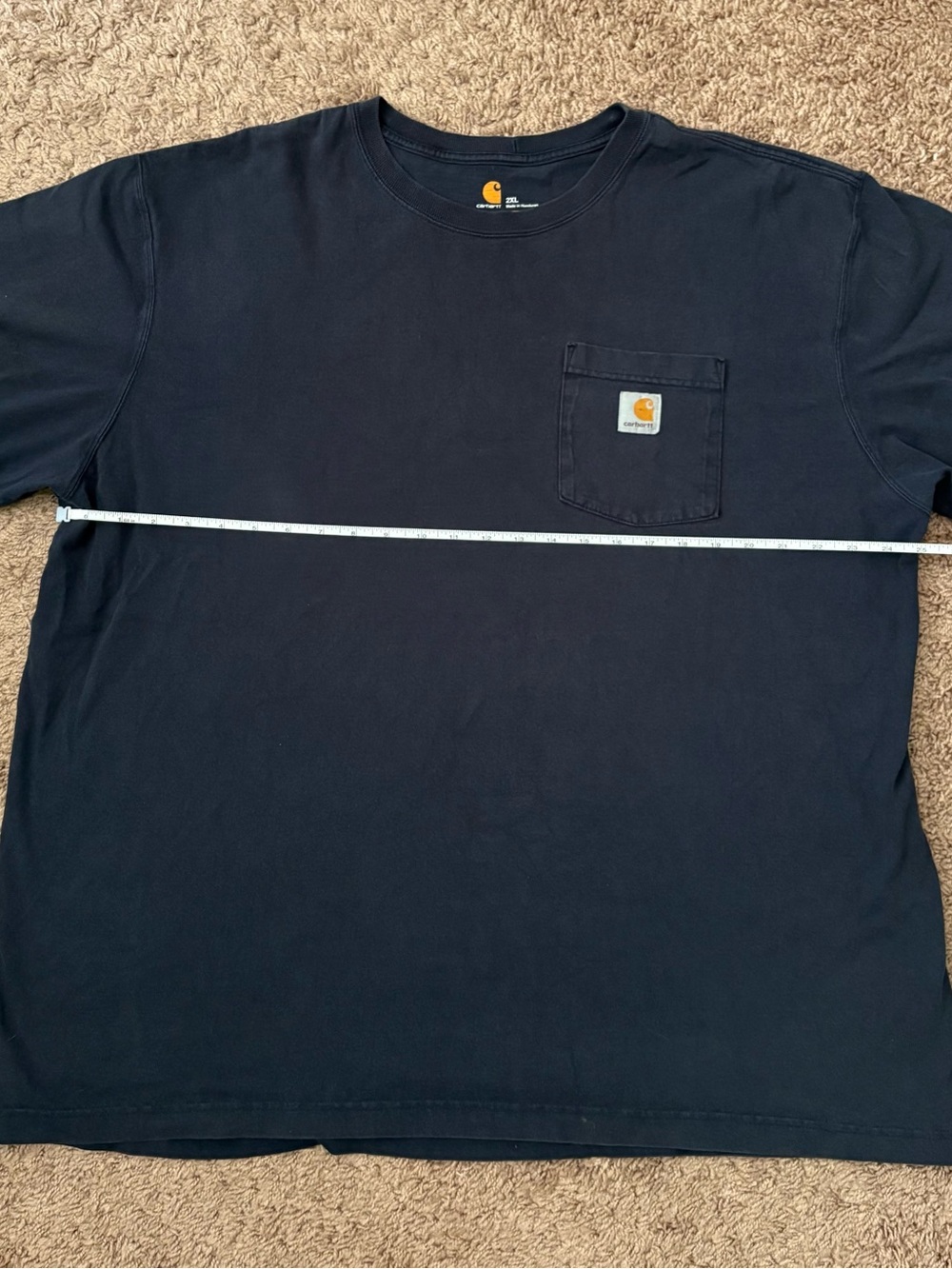 Carhartt Men's Navy Short-Sleeve Pocket Tee